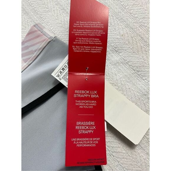 REEBOK Women’s MEDIUM Lux Strappy Sports Bra - Picture 4 of 11